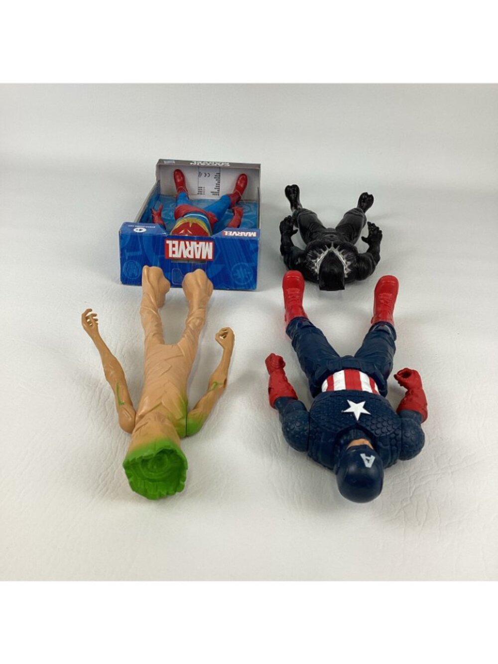 Marvel Super Hero 9" Figure Bundle Captain America Black Panther Groot Hasbro - Picture 7 of 7